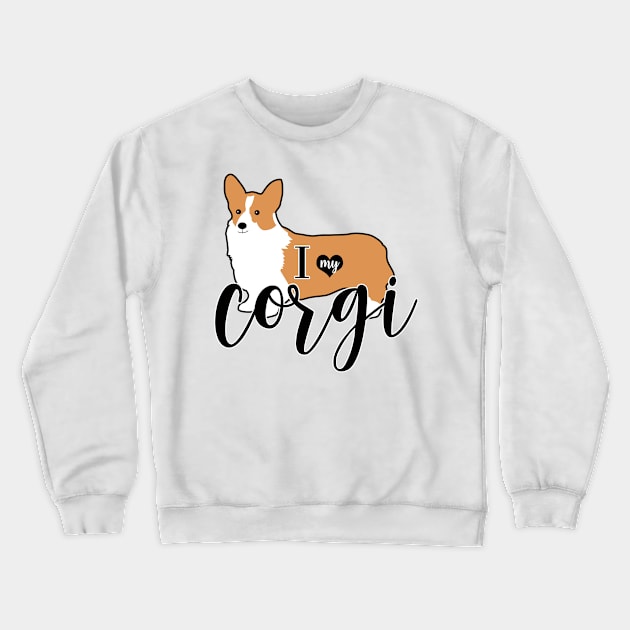 Corgis Pattern in Brown Corgi Dog Pembroke Welsh Corgi Patterns Crewneck Sweatshirt by JessDesigns